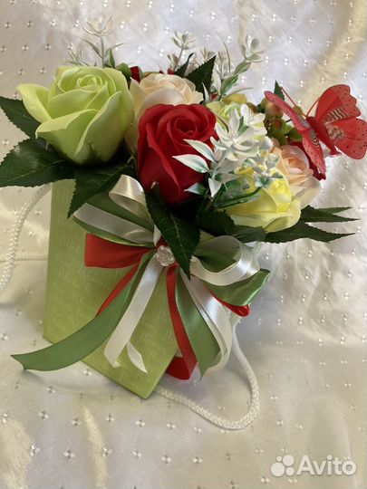 Букет из мыльных роз