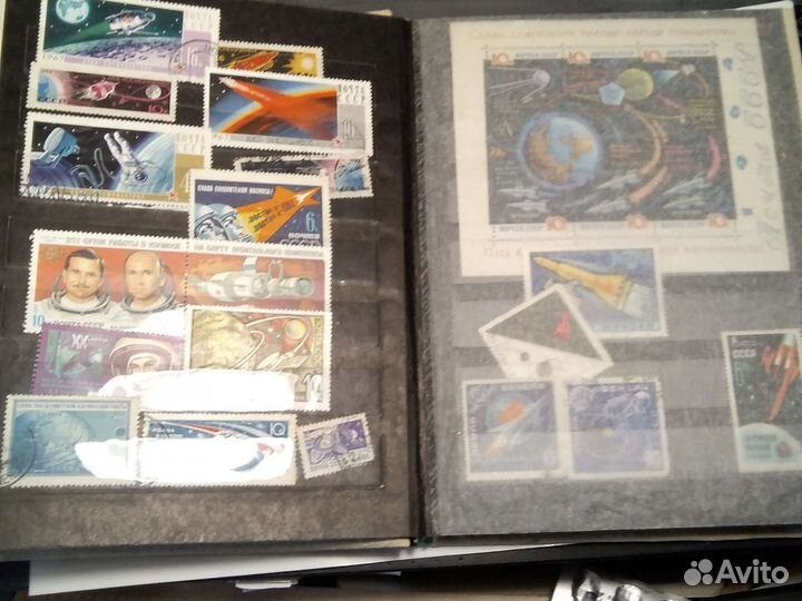 Альбом с марками космос, техника