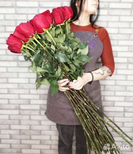 Длинные розы 80 см, гигантские розы, доставка