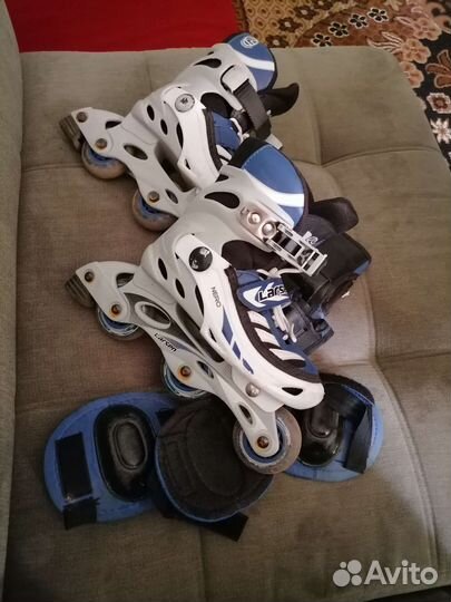 Роликовые коньки детские с защитой