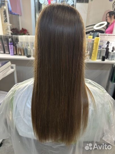 Наращивание волос 40 см волосы и работа