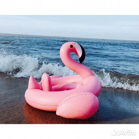 Надувные ходунки (круг со спинкой) Фламинго