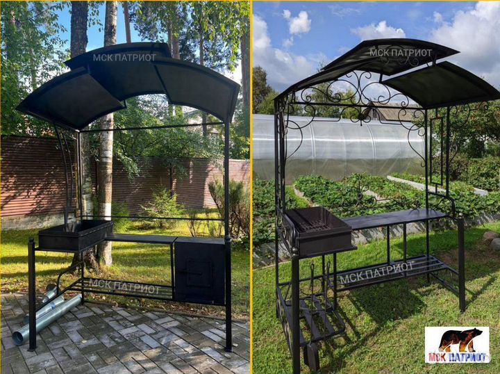 Мангал с крышей