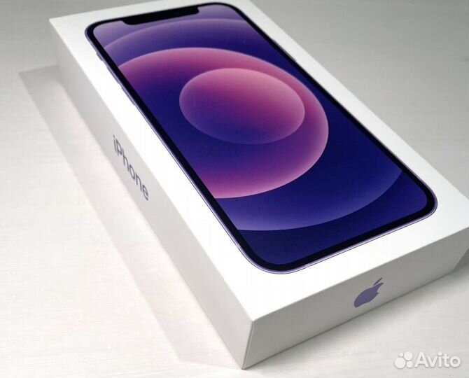 Коробка от iPhone 12 фиолетовый