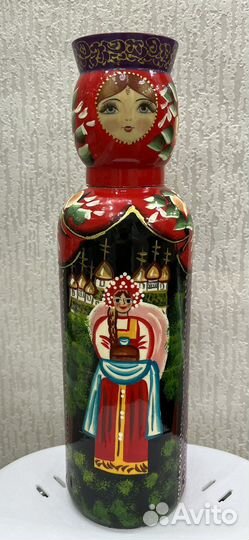 Матрешка-футляр для бутылки, 37,5, новая