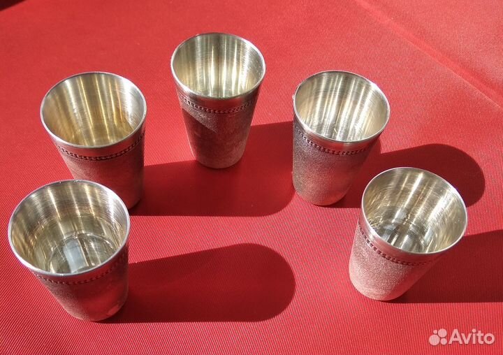 Стопки 5 шт. мельхиор СССР