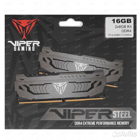Oзу PatriotViperSteel 16Gb PC29800 pvs416g373c7k