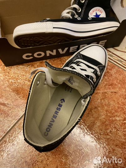 Кеды converse all star черные высокие