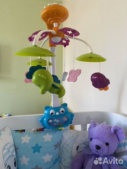 Мобиль на кроватку музыкальный с проетором
