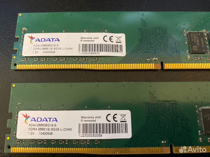 Adata Premier DDR4 16 Гб (2 по 8 Гб)