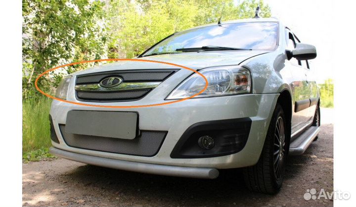 Защита радиатора Стрелка Лада Ларгус (решетка стар