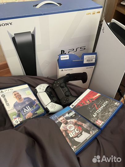 Sony playstation 5 с дисководом 2 джойстика