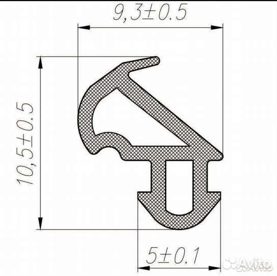 Уплотнитель KBE 228 бухта 50метров
