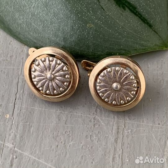 Серьги СССР серебро 925