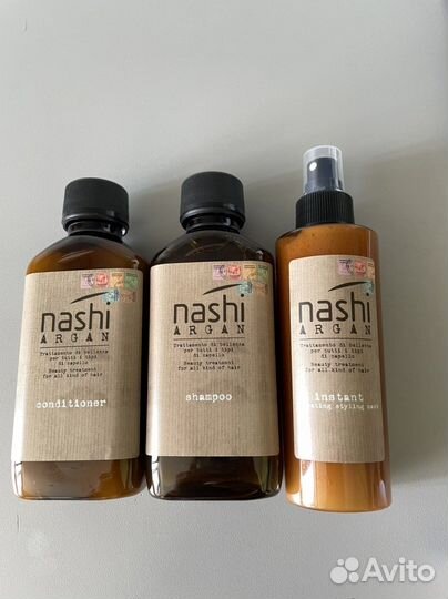 Набор nashi argan шампунь кондиционер маска