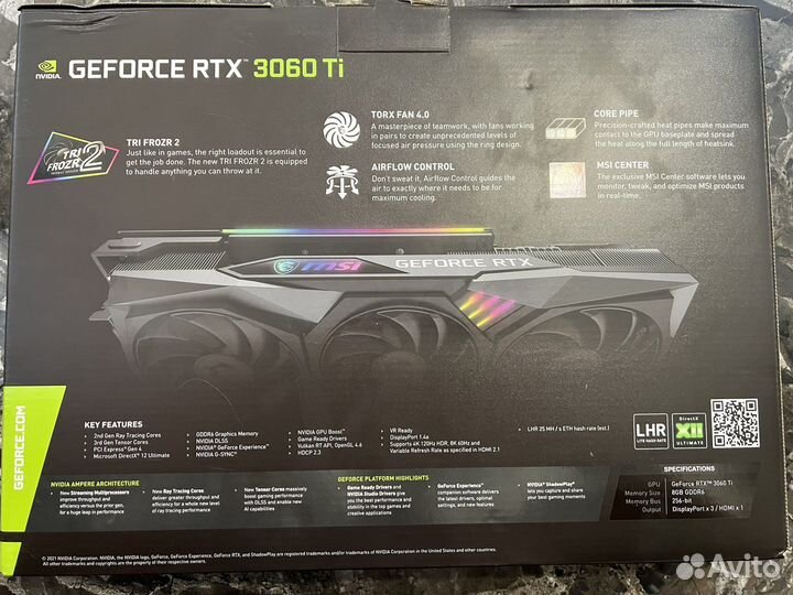 Видеокарта Msi rtx 3060ti