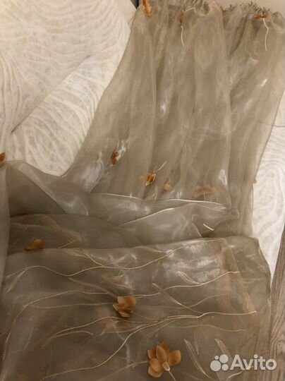 Готовая штора из органзы