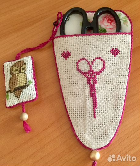 Чехол для ножниц и счетные иголки