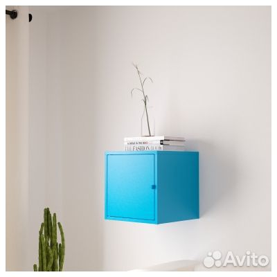 Шкаф IKEA металлический, 35x35 см, синий