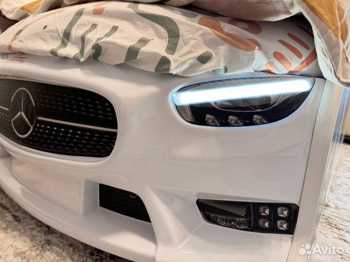 Детская кровать полицеский Mercedes с подсветкой