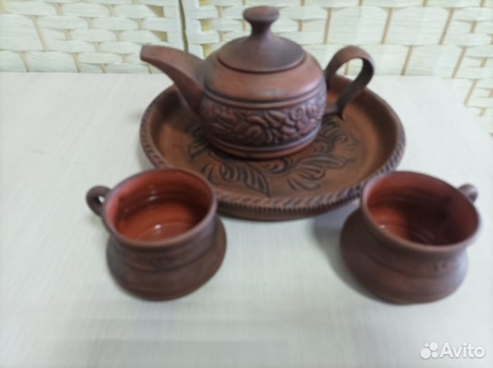 Набор чайный глиняный