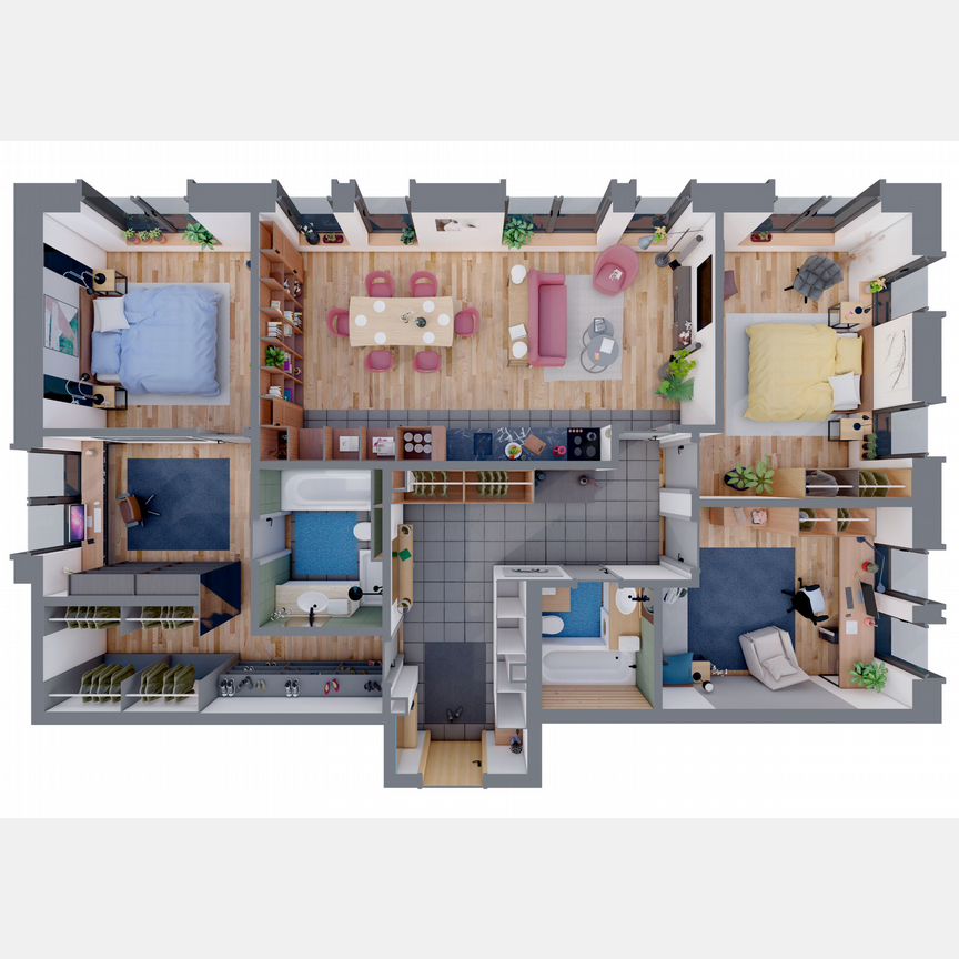 3-к. квартира, 116,8 м², 5/5 эт.