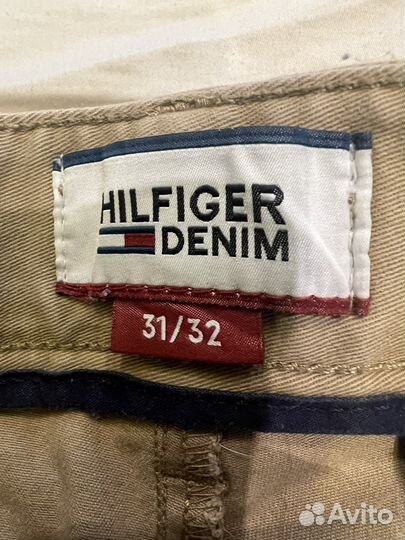 Брюки чинос tommy hilfiger, размер 31/32, бежевый