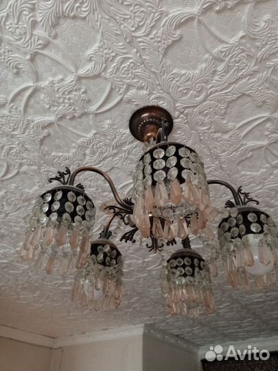 Люстра бу Чехия, времён СССР, винтажная