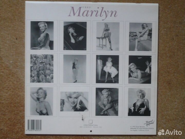 Календарь:перекидной Marilyn Monroe 1993 г. (ч\б)