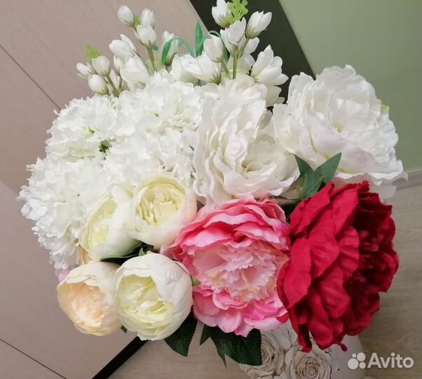 Искусственные цветы Пионы 70 см