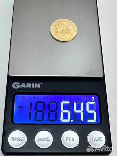 20 франков 1907 года, золото