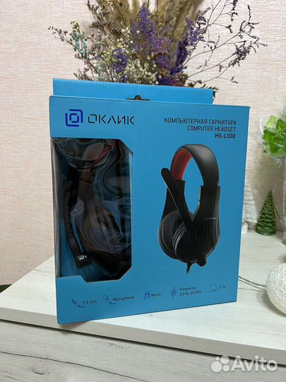 Наушники с микрофоном Oklick HS-L100