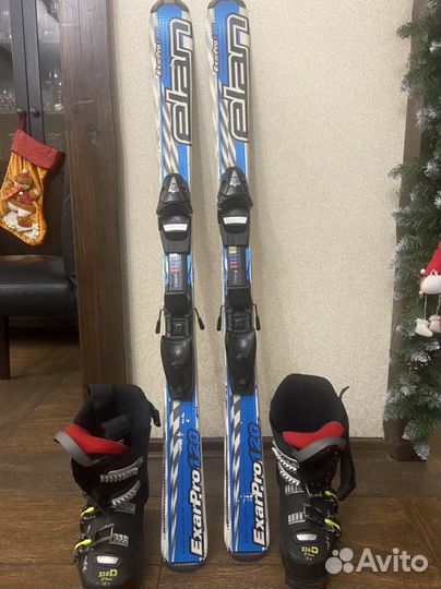 Горные лыжи с ботинками 36р