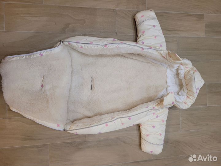 Меховой конверт в коляску овчина