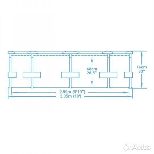 Каркасный бассейн bestwsy 305x76