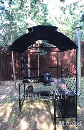 Мангал с крышей