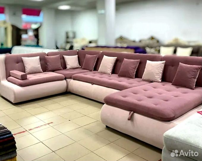 Диван угловой буквой П