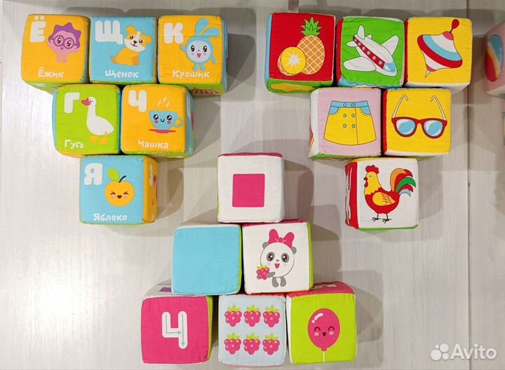 Мягкие кубики большие 10*10см 