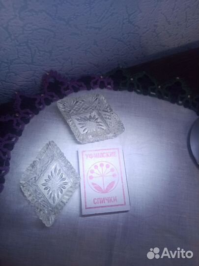 Хрустальная икорница СССР мини