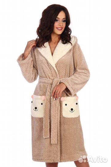 Продам женский халат из велсофта Тедди с мишками