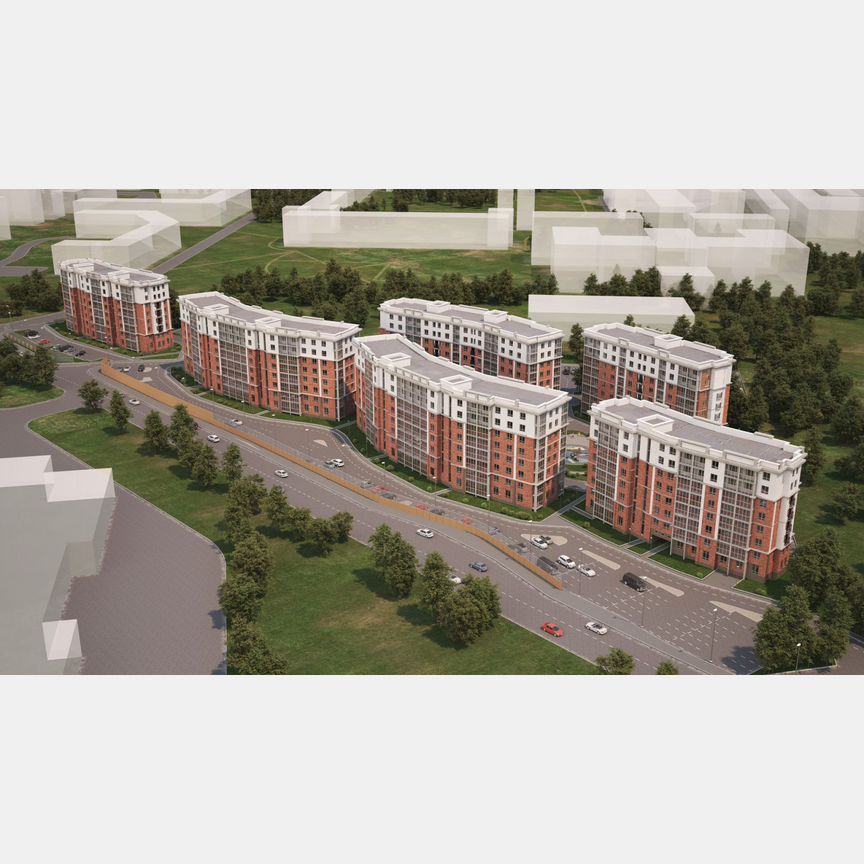 1-к. квартира, 45,8 м², 6/8 эт.