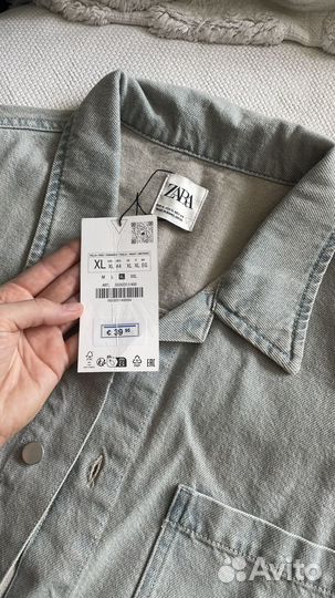 Джинсовая рубашка zara