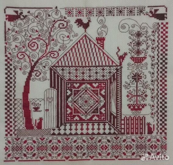 Вышитые картины без рамки