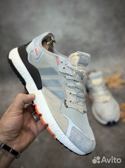 Adidas nite jogger светло серые разм. 44