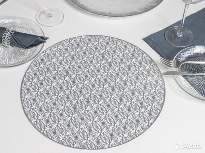 Набор салфеток сервировочных на стол 4шт, d38см