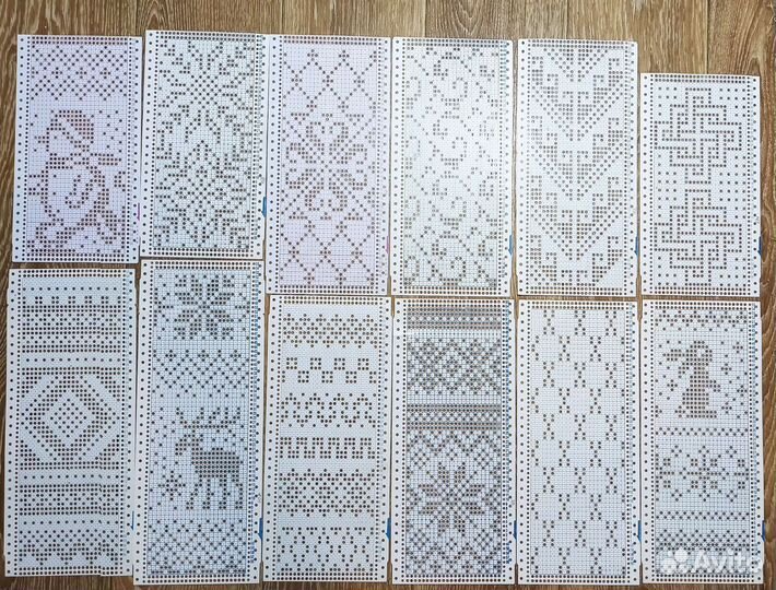 Набор перфокарт для вязальных машин 5кл