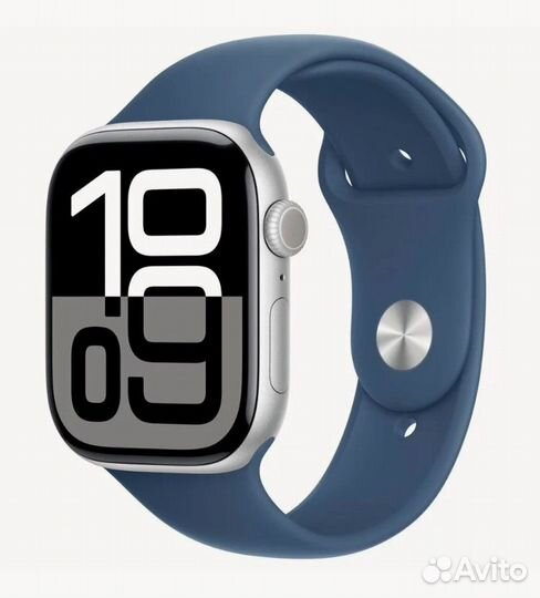 Apple watch series 10 42mm silver denim sport band