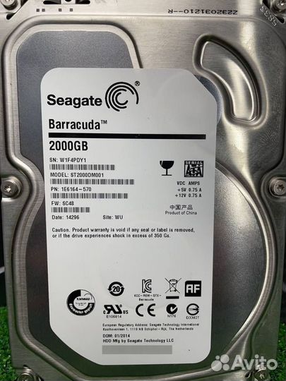 Жесткий диск 2 Tb Seagate 7200 Barracuda