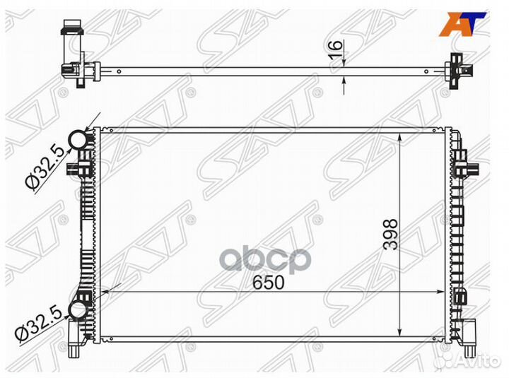 Радиатор Audi A3 12-19 / Skoda Octavia 12-20