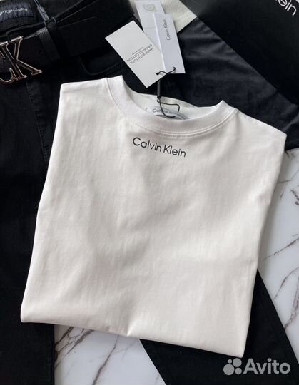 Белая Футболка Calvin klein lux